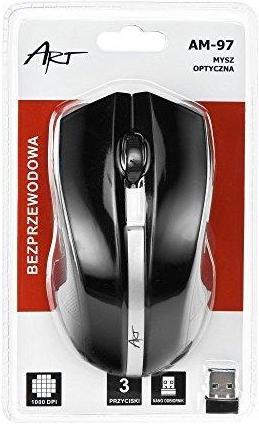 Produktbild Art MYART AM-97A wireless optical mouse USB AM-97A black (Kabellos)