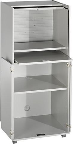 Produktbild eurokraft pro Computerschrank mit Kunststoffrollladen, mobil