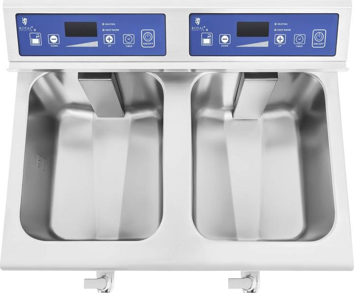 Actual product image Royal Catering Induction Deep Fat Fryer - 2 x 10 litres - 60 to 190°C