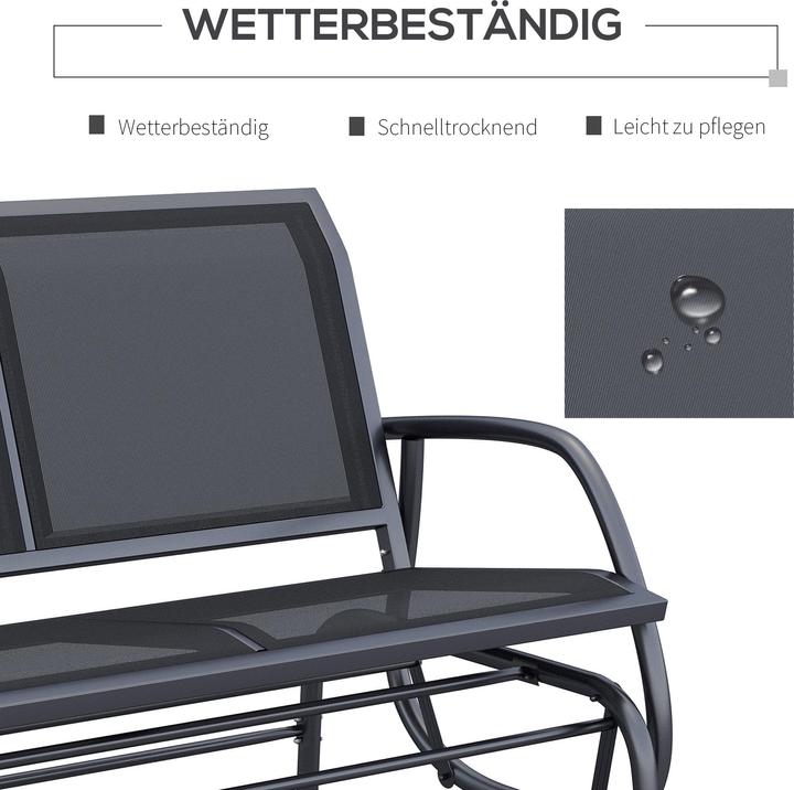 Image du produit Outsunny Banc à bascule pour 2 personnes