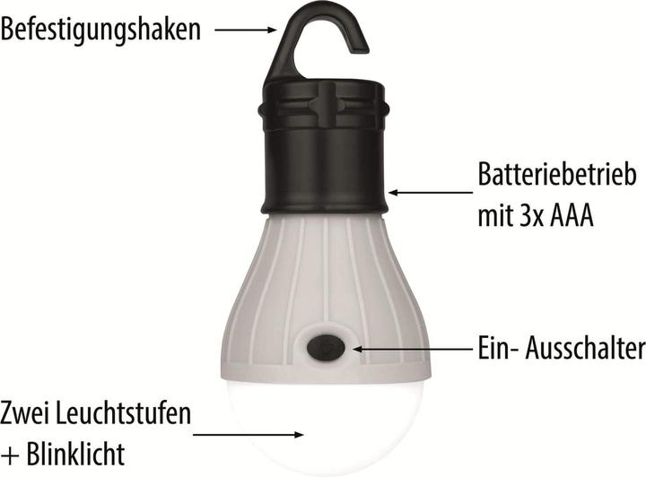 Immagine prodotto Calima ATTREZZATURE DA CAMPEGGIO Luce a sospensione LED da campeggio 46058
