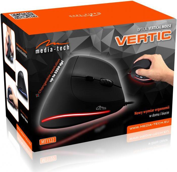 Image du produit Media-Tech Souris verticale pour le travail VERTIC MT1122 (Filaire)