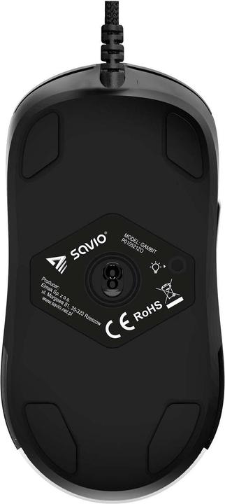 Actual product image Savio GAMBIT Black gaming mouse (Cable)