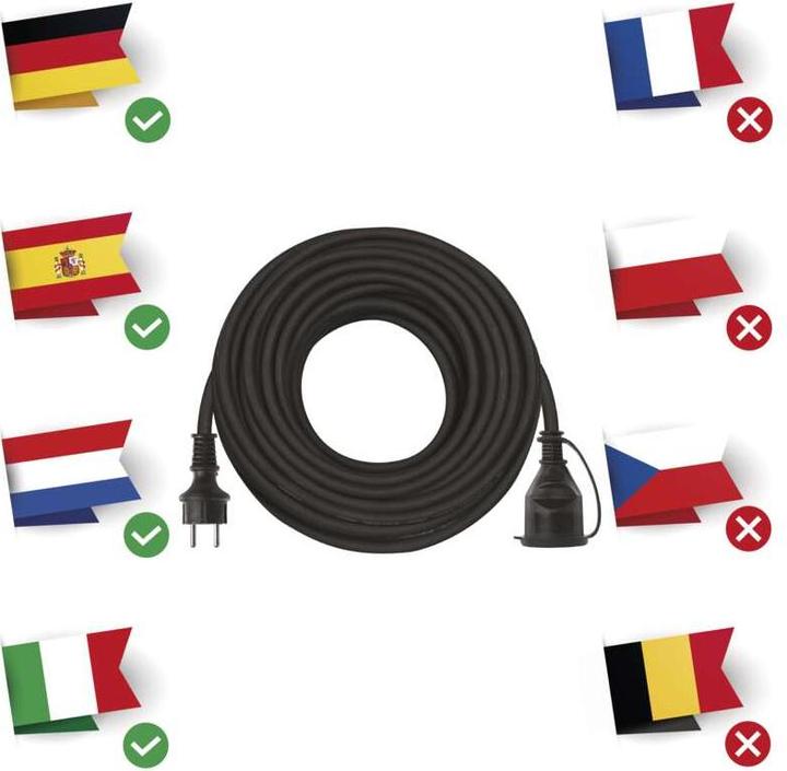 Actual product image Emos Extension cable | SCHUKO IP44 2.5 mm 25 m (25 m)