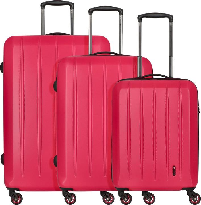Immagine prodotto Check.In Sughero - Set di trolley 3 pezzi berry (178 l, XL (da 115l))