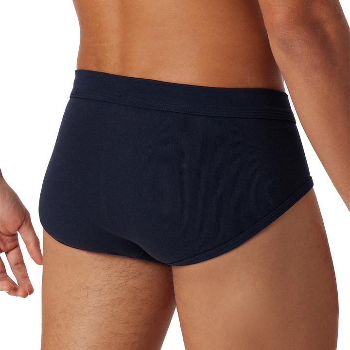 Actual product image Schiesser Pack of 4 Cotton Essentials Fine Rib Sports Briefs / Underpants (L, pack of 4)
