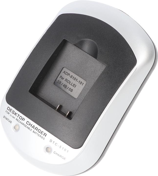 Actual product image AccuCell Schnellladegerät passend für den Rollei DS-SD20 Akku Bullet 3S, Bullet 4S, Bullet 5S (Camera battery charger)
