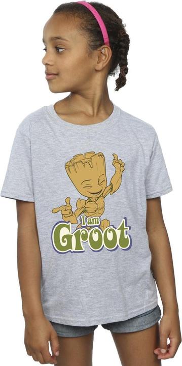 Actual product image Guardians of the Galaxy Girls Groot Dancing Cotton T-Shirt (140, 146)