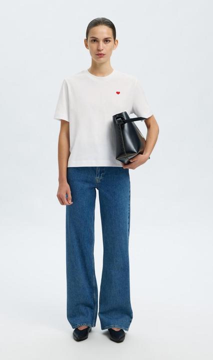Produktbild Selected Femme Besticktes T-Shirt mit Rundhalsausschnitt (XXL)