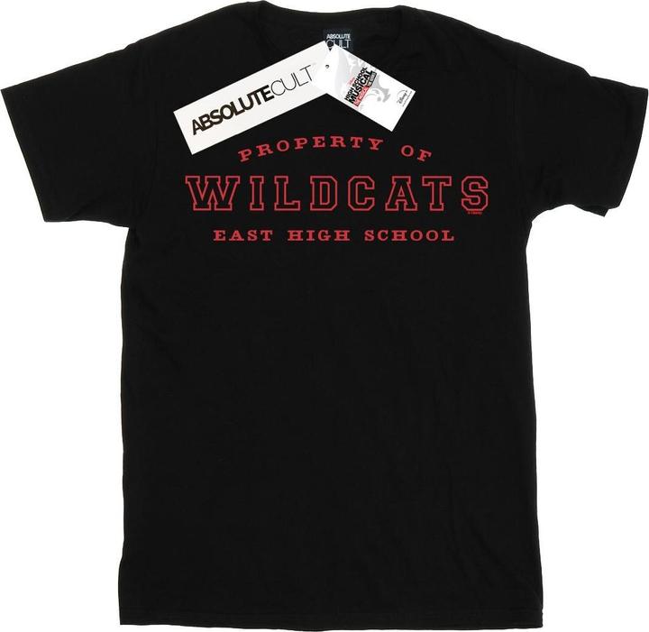 Actual product image Disney Womens/Ladies High School Musical The Musical Property Of Wildcats Cotton Boyfriend T-Shirt (M)