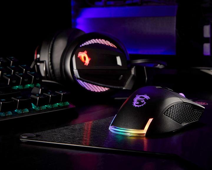Image du produit MSI Souris de jeu légère et ergonomique Clutch GM50, capteur optique PMW-3330, avec RGB illuminati (Filaire)