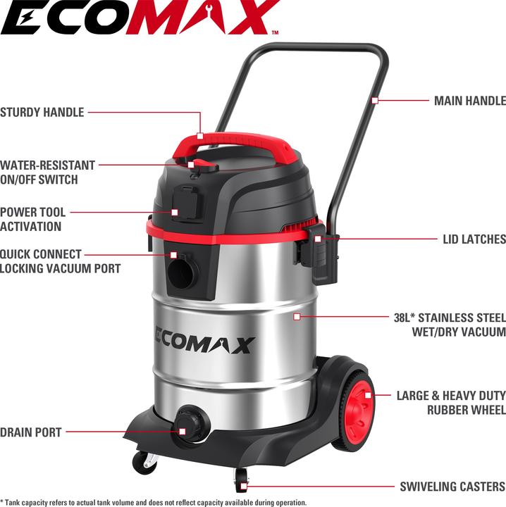 Produktbild Ecomax Industrie Nass-Trockensauger, AT19502E-10B (Nass-Trockensauger)