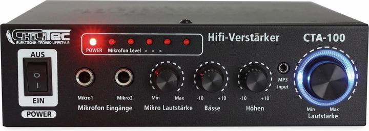 Produktbild Chilitec Mini-HiFi-Verstärker CTA-100, schwarz (Verstärker)