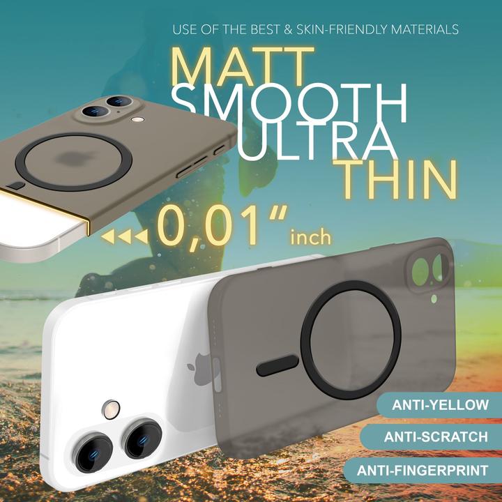 Actual product image Nalia Extremely thin 0.3mm hard case with MagSafe, matt cover (Apple iPhone 16 Plus)
