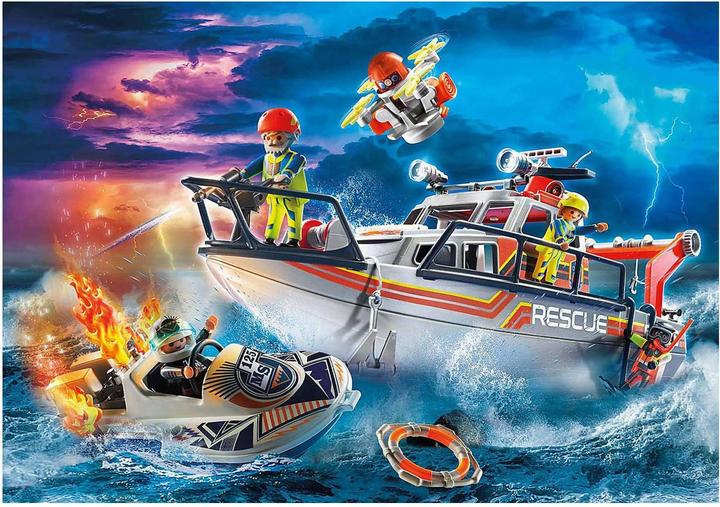 Produktbild Playmobil Seenot: Löscheinsatz mit Rettungskreuzer (70140, Playmobil City Life)