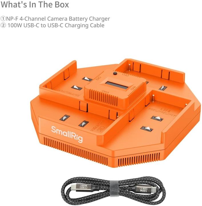 Produktbild SmallRig 4837 NP F 4 Channel Camera Battery Charger (Kamera Akku Ladegerät)