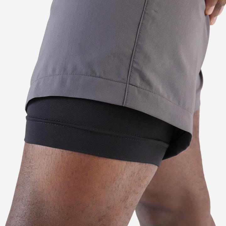 Actual product image Kalenji Short de running respirant Homme - KIPRUN Run 500 Dry Gris (S)