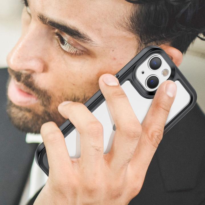 Actual product image Hurtel Outer Space Case iPhone 14 Plus hard cover with a gel frame black (Apple iPhone 14 Plus)