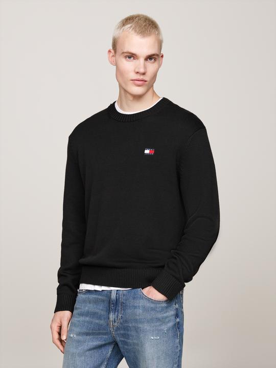 Actual product image Tommy Hilfiger Tommy Jeans Regular Badge Wolmix Trui - Zwart - Maat M (M)