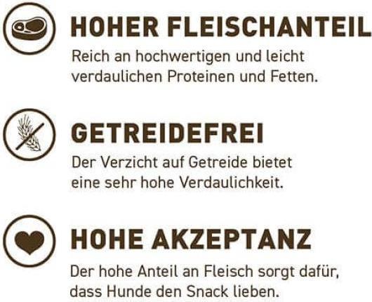 Produktbild Wildes Land Snack Dörrfleisch Pferd, 7 Stk (Junior, Senior, Adult, 1 Stk., 180 g)