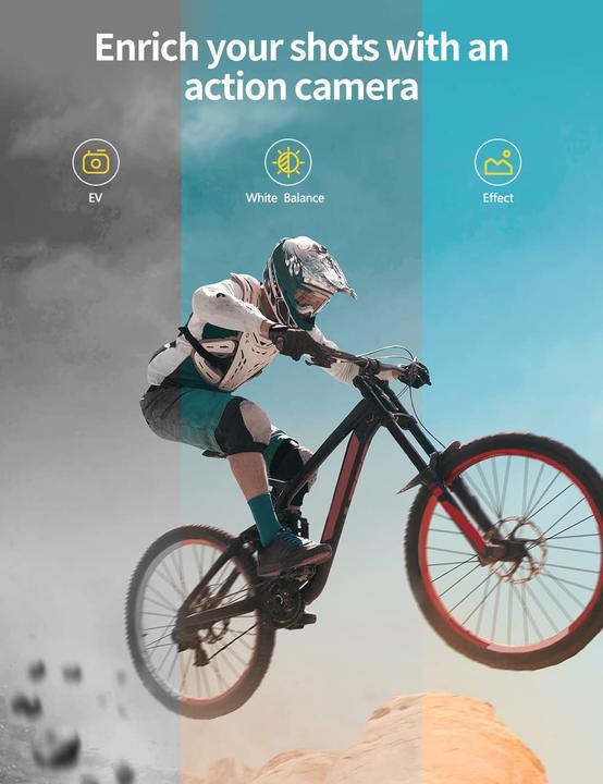 Actual product image Longtaihe 4K Actioncam, 20MP incl. 2 batteries