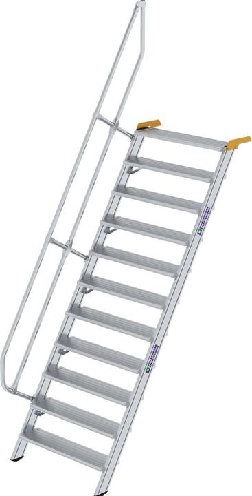 Munk Trap 60ï¿½ tredebreedte 1000 mm 11 treden aluminium geribbeld (Steigers, 100 cm)
