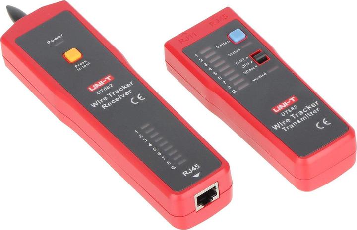 Actual product image Uni-T WIRE PAIR DETECTOR WITH CABLE TESTER RJ-45 UT-682