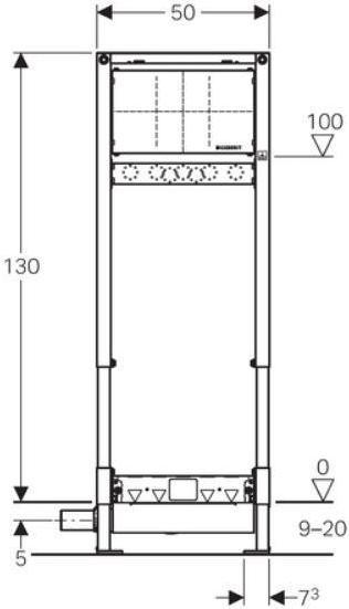 Productafbeelding Geberit Frame voor douchegoot, Duofix ShowerDrain H130