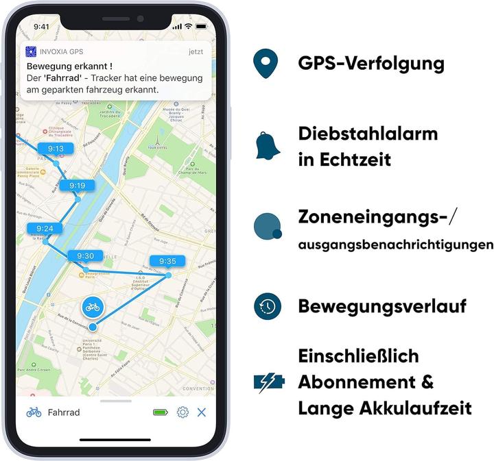 Produktbild Invoxia GPS Tracker Bike (Apple, Android)
