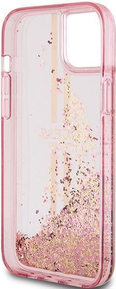 Produktbild Guess GUHCP15MLFCSEGP iPhone 15 Plus / 14 Plus 6.7" różowy/pink hardcase Liquid Glitter Gold Stripes (Apple iPhone 15 Plus, Apple iPhone 14 Plus)