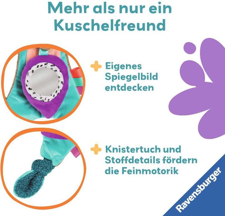 Produktbild Ravensburger 4852 play+ Knister-Erdmännchen, Schmusetuch zum Kuscheln und Einschlafen