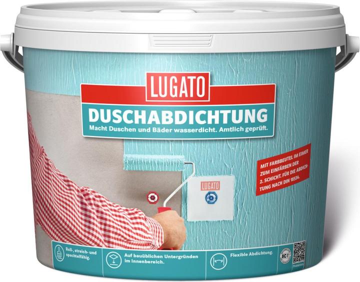 Image du produit Lugato Étanchéité de la douche (15 kg, Revêtement en latex vert menthe)