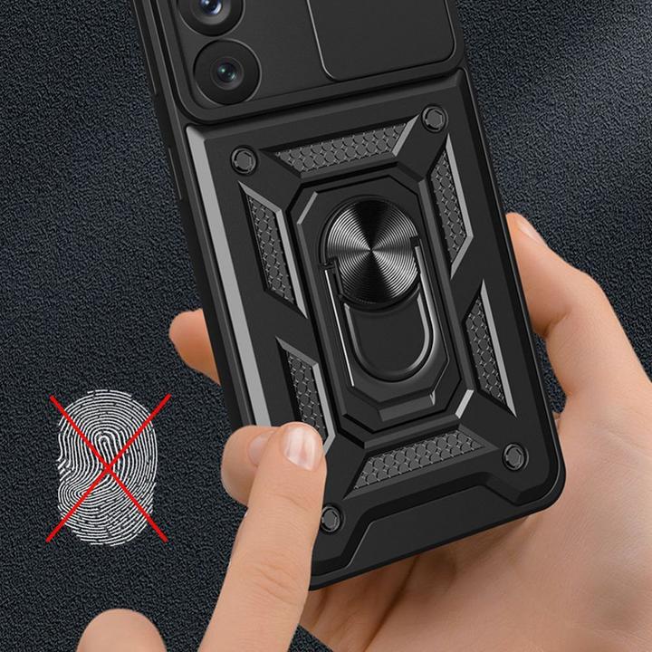 Immagine prodotto Hurtel Custodia Hybrid Armor Camshield per Samsung Galaxy S23+ Custodia blindata con copertura della (Samsung Galaxy S23+)