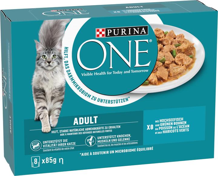 Immagine prodotto Purina ONE Pesce dell'oceano (Adulto, 8 pz., 85 g)