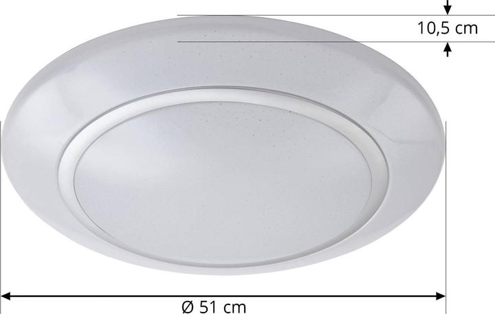 Image du produit Lindby Felecina Plafonnier à LED, Ø 50,5 cm, RGBW (1800 lm)