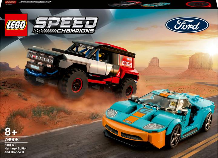 Produktbild LEGO Ford GT Heritage Edition und Bronco R (76905, LEGO Speed Champions)
