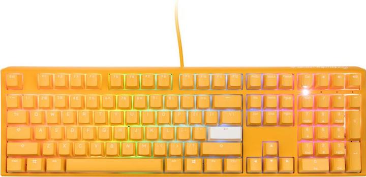 Actual product image Ducky One 3 Yellow Gaming Keyboard, RGB LED - MX-Clear (US) (US, Cable)