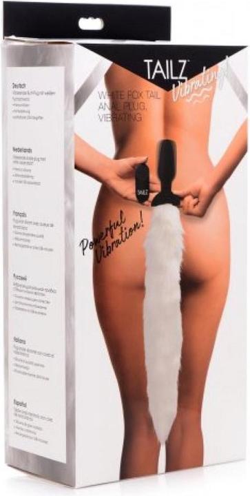 Produktbild Tailz Vibrierender Analplug mit Fox Tail Weiss