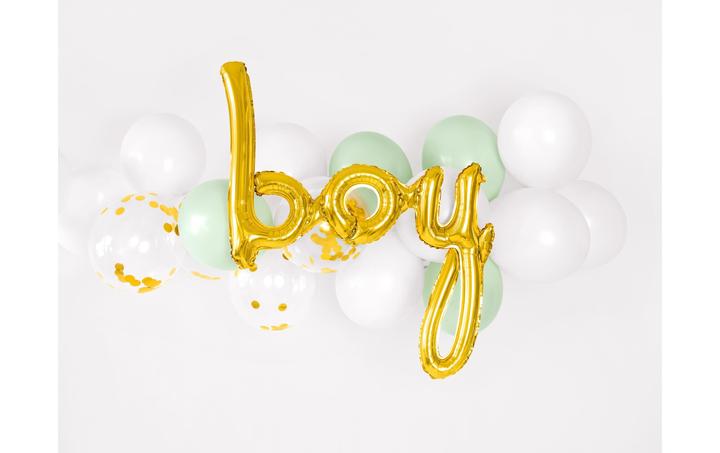 Actual product image Partydeco Foil balloon Boy 63.5 x 74 cm gold, 1 piece (1 x)