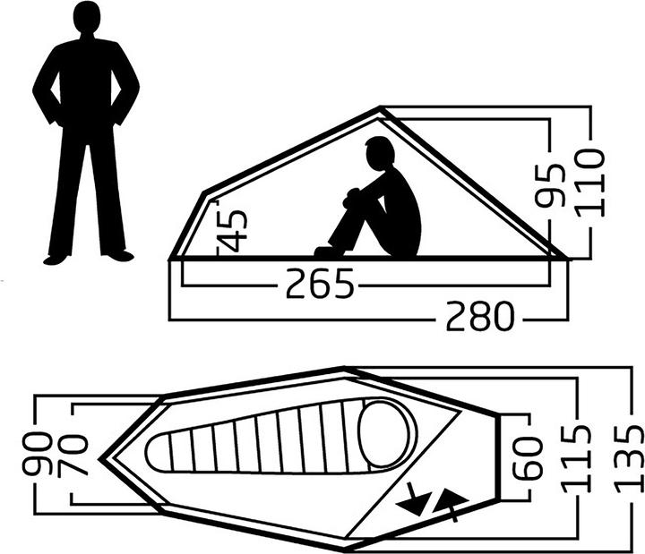 Actual product image Nordisk Svalbard 1 PU (2.0) Tent (Tunnel tent, 2.20 kg, 1 person)