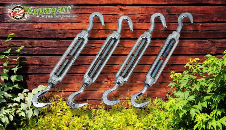 Produktbild Aquagart 50 Seilspanner für Wildzaun Fostzaun Spannschloss Drahtspanner 2 Haken