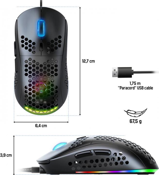 Actual product image Spirit Of Gamer PRO-M4 DARK (Cable)