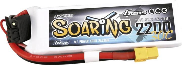 Actual product image Gens Ace Accumulator G-Tech Soaring 2200mAh 7.4V 30C 2S1P XT60 (7.40 V, 2200 mAh)
