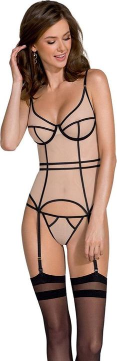 Produktbild Passion PE Serara corset & thong beige S/M (S, M, S/M)
