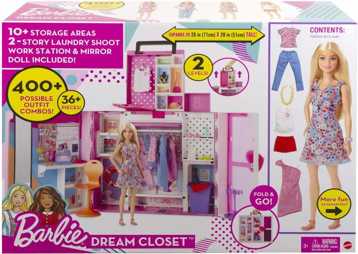 Actual product image Barbie Dream wardrobe and doll