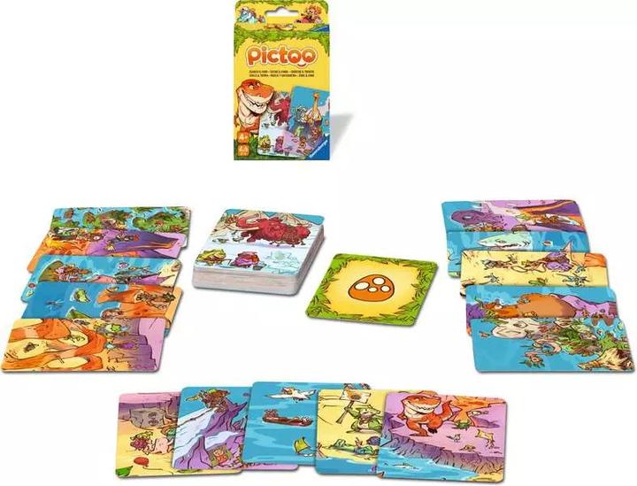 Actual product image Ravensburger 23479 - Pictoo Dino Card Game - Fast-paced card search game for children aged 4 and over (Multilingual)