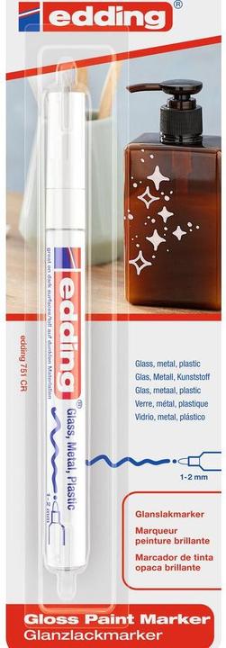 Actual product image Edding 751 - Gloss paint marker (White, 2 mm, 1 x)