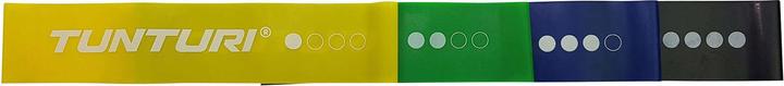Produktbild Tunturi Resistance Band Set - Gummi Gymnastikbänder mit Tasche (0.18 m, Extra Stark, Leicht, Mittel, Stark)