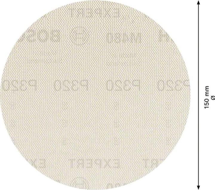 Actual product image Bosch Professional Zubehör EXPERT M480 Sanding net for random orbital sander, 150 mm, G 320, 5 pieces (320)