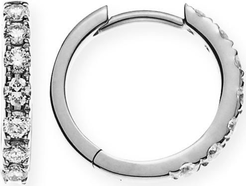 Image du produit Muau Créoles (Or blanc 750 0.04ct.2 H SI brillants à 0.02ct chacun. - Trumiracle 0.20)